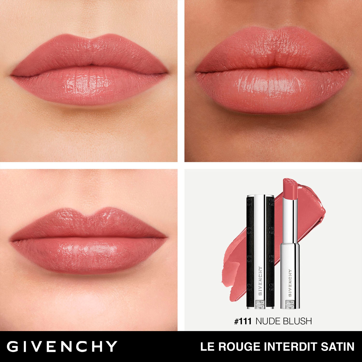 LE ROUGE INTERDIT SATÍN LABIAL SEMI MATE DE GIVENCHY (LABIAL EN BARRA CON ACABADO SATINADO)
